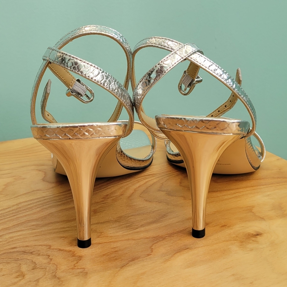 MICHAEL KORS Liana Sandal SILVER 7 (New) - Picture 2 of 8